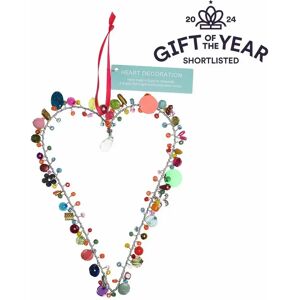 Multi-beaded heart-shaped wall decoration Rex London 11.0x1.0x16.0 cm Multi-beaded heart-shaped wall decoration Rex London 11.0x1.0x16.0 cm