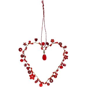 Handmade beaded heart decorative object Rex London Mixte 9x12 cm Handmade beaded heart decorative object Rex London Mixte 9x12 cm