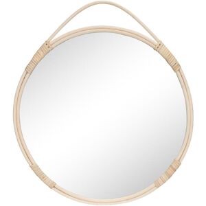 Mirror with round rattan edge House Nordic Malo Mixte 50x50x2 cm Mirror with round rattan edge House Nordic Malo Mixte 50x50x2 cm