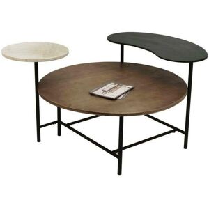 Aluminium wood MDF coffee table DKD Home Decor 118x90x61 cm One size Aluminium wood MDF coffee table DKD Home Decor 118x90x61 cm One size