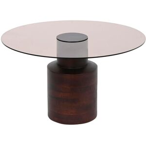 Mango wood glass coffee table DKD Home Decor 80x80x40 cm One size Mango wood glass coffee table DKD Home Decor 80x80x40 cm One size