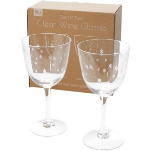 Wine glass Rex London Etched star (x2) Mixte 8,5x8,5x17,6 cm Wine glass Rex London Etched star (x2) Mixte 8,5x8,5x17,6 cm