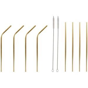 Stainless steel reusable straw DKD Home Decor Mixte One size Stainless steel reusable straw DKD Home Decor Mixte One size