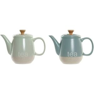 DKD Home Decor Teapot - Blue Green Stoneware - 1L - 22.5x12x16.5 cm DKD Home Decor Teapot - Blue Green Stoneware - 1L - 22.5x12x16.5 cm