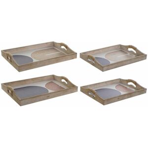 MDF wooden tray DKD Home Decor 40,6x30x6 cm One size MDF wooden tray DKD Home Decor 40,6x30x6 cm One size