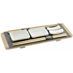 Slate bamboo sushi set DKD Home Decor 30x10x3,5 cm One size Slate bamboo sushi set DKD Home Decor 30x10x3,5 cm One size