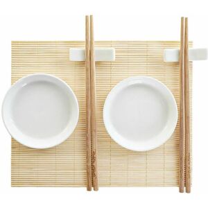 Plastic bamboo sushi set oriental dish DKD Home Decor 28,8x19,8x3 cm One size Plastic bamboo sushi set oriental dish DKD Home Decor 28,8x19,8x3 cm One size