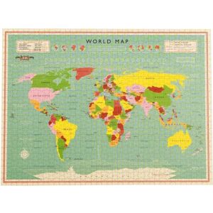 1000 piece puzzle Rex London World Map One size 1000 piece puzzle Rex London World Map One size