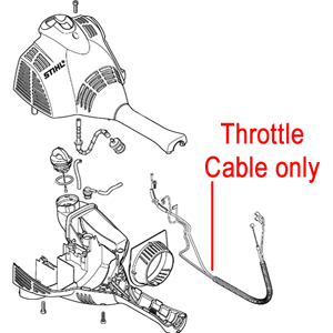 Stihl Parts and Attachments Stihl Throttle Cable KM / Brushcutter 4144 180 1100 Stihl Parts and Attachments Stihl Throttle Cable KM / Brushcutter 4144 180 1100