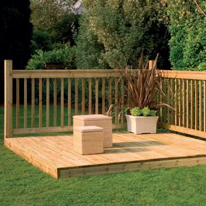 Forest Garden 8' x 8' Square Pressure Treated Patio Deck Kit - Softwood Forest Garden 8' x 8' Square Pressure Treated Patio Deck Kit - Softwood