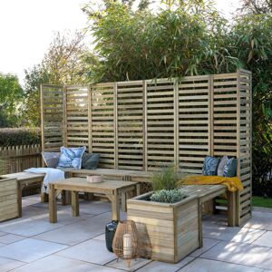 Forest Garden 10' x 6'8 Forest Modular Wooden Garden Seating Set Number 4 (3.06m x 2.03m)