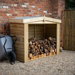 Forest Garden 6'6 x 2'8 Forest Apex Overlap Logstore (2m x 0.8m)