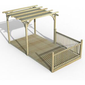 Forest Garden 8' x 16' Forest Pergola Deck Kit with Retractable Canopy No. 3 (2.4m x 4.8m) Forest Garden 8' x 16' Forest Pergola Deck Kit with Retractable Canopy No. 3 (2.4m x 4.8m)
