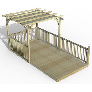 Forest Garden 8' x 16' Forest Pergola Deck Kit with Retractable Canopy No. 10 (2.4m x 4.8m) Forest Garden 8' x 16' Forest Pergola Deck Kit with Retractable Canopy No. 10 (2.4m x 4.8m)