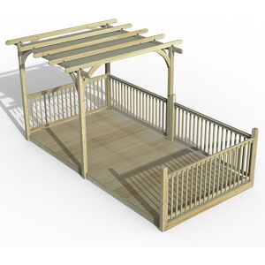 Forest Garden 16' x 8' Forest Large Pergola Deck Kit with Retractable Canopy (4.88m x 2.44m) Forest Garden 16' x 8' Forest Large Pergola Deck Kit with Retractable Canopy (4.88m x 2.44m)