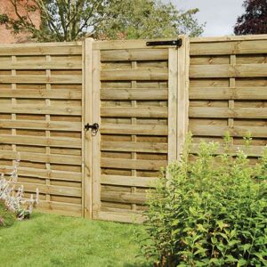 Forest Garden Forest Europa 3' x 6' Pressure Treated Wooden Side Garden Gate