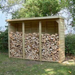 Forest Garden 8'11 x 2'10 Forest Pent Large Overlap Log Store (2.7m x 0.9m)