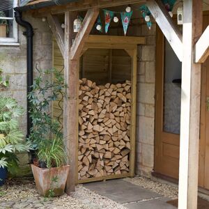 Forest Garden 3'0 x 2'10 Forest Pent Small Overlap Log Store (0.9m x 0.86m)