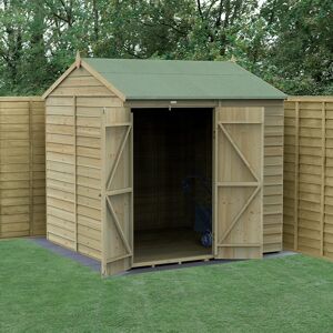 Forest Garden 7' x 7' Forest 4Life 25yr Guarantee Overlap Pressure Treated Windowless Double Door Reverse Apex Wooden Shed (2.28m x 2.12m) Forest Garden 7' x 7' Forest 4Life 25yr Guarantee Overlap Pressure Treated Windowless Double Door Reverse Apex Wooden Shed (2.28m x 2.12m)