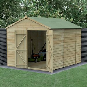 Forest Garden Beckwood 10x8 Apex Shed - Pressure Treated, Double Doors, 25yr Guarantee Forest Garden Beckwood 10x8 Apex Shed - Pressure Treated, Double Doors, 25yr Guarantee