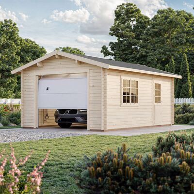 Palmako Roger Log Cabin Garage - Garage, Workshop, Storage Palmako Roger Log Cabin Garage - Garage, Workshop, Storage