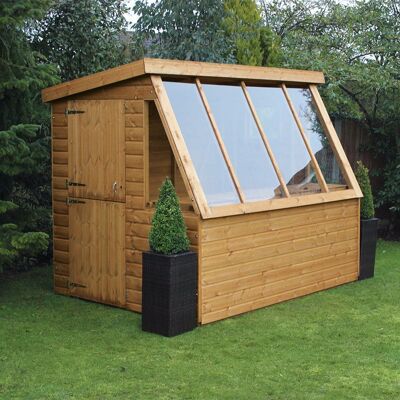 6' x 6' Traditional Wooden Potting Garden Shed with 6' Gable (1.83m x 1.83m) 6' x 6' Traditional Wooden Potting Garden Shed with 6' Gable (1.83m x 1.83m)