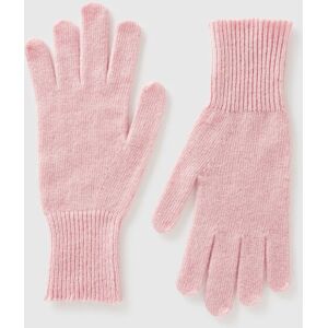 United Colors of Benetton Benetton, Powder Pink Gloves In Pure Merino Wool, Soft Pink, Women United Colors of Benetton Benetton, Powder Pink Gloves In Pure Merino Wool, Soft Pink, Women