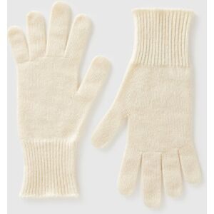 United Colors of Benetton Benetton, Cream White Gloves In Pure Merino Wool, Creamy White, Women United Colors of Benetton Benetton, Cream White Gloves In Pure Merino Wool, Creamy White, Women