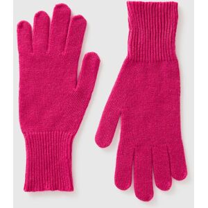United Colors of Benetton Benetton, Fuchsia Gloves In Pure Merino Wool, Cyclamen, Women United Colors of Benetton Benetton, Fuchsia Gloves In Pure Merino Wool, Cyclamen, Women