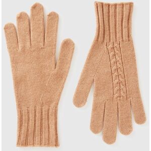 United Colors of Benetton Benetton, Gloves With Cable Knit, Camel, Women United Colors of Benetton Benetton, Gloves With Cable Knit, Camel, Women