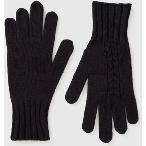 United Colors of Benetton Benetton, Gloves With Cable Knit, Black, Women United Colors of Benetton Benetton, Gloves With Cable Knit, Black, Women