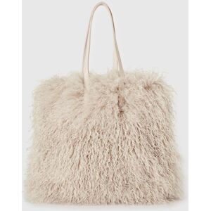 United Colors of Benetton Benetton, Bag In Faux Fur, Creamy White, Women United Colors of Benetton Benetton, Bag In Faux Fur, Creamy White, Women