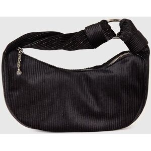 United Colors of Benetton Benetton, Velvet Hobo Bag With Lurex, Black, Women United Colors of Benetton Benetton, Velvet Hobo Bag With Lurex, Black, Women