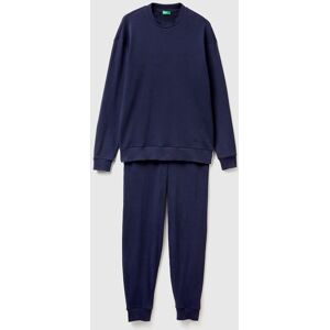 United Colors of Benetton Benetton, Warm Stretch Cotton Pyjamas, Dark Blue, Men United Colors of Benetton Benetton, Warm Stretch Cotton Pyjamas, Dark Blue, Men