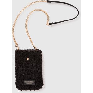 United Colors of Benetton Benetton, Faux Fur Cell Phone Holder, Black, Women United Colors of Benetton Benetton, Faux Fur Cell Phone Holder, Black, Women