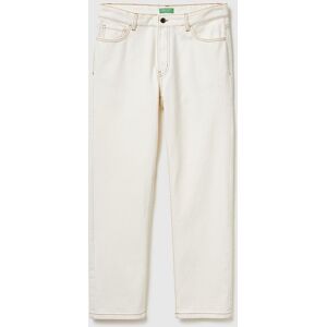 United Colors of Benetton Benetton, Five-pocket Regular Fit Trousers, Creamy White, Men United Colors of Benetton Benetton, Five-pocket Regular Fit Trousers, Creamy White, Men