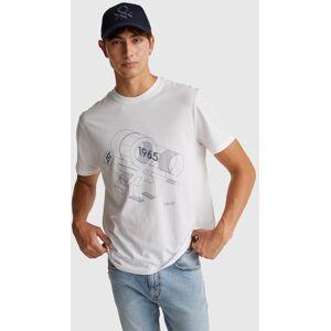 United Colors of Benetton Benetton, T-shirt In Cotton With Logo, White, Men United Colors of Benetton Benetton, T-shirt In Cotton With Logo, White, Men