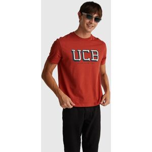 United Colors of Benetton Benetton, T-shirt In Cotton With Logo, Brick Red, Men United Colors of Benetton Benetton, T-shirt In Cotton With Logo, Brick Red, Men