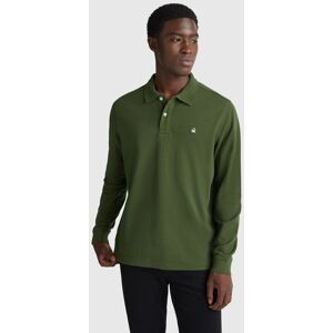 United Colors of Benetton Benetton, Long Sleeve Cotton Polo, Men United Colors of Benetton Benetton, Long Sleeve Cotton Polo, Men