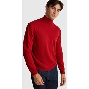 United Colors of Benetton Benetton, Burgundy Turtleneck In Pure Merino Wool, Burgundy, Men United Colors of Benetton Benetton, Burgundy Turtleneck In Pure Merino Wool, Burgundy, Men