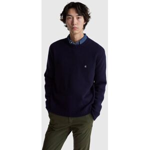 United Colors of Benetton Benetton, Sweater In Wool Blend, Dark Blue, Men United Colors of Benetton Benetton, Sweater In Wool Blend, Dark Blue, Men