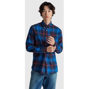 United Colors of Benetton Benetton, Flannel Button-down Shirt, Air Force Blue, Men United Colors of Benetton Benetton, Flannel Button-down Shirt, Air Force Blue, Men