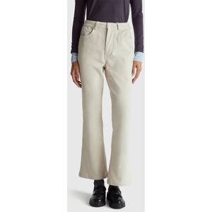 United Colors of Benetton Benetton, Corduroy Bootcut Trousers, Creamy White, Women United Colors of Benetton Benetton, Corduroy Bootcut Trousers, Creamy White, Women