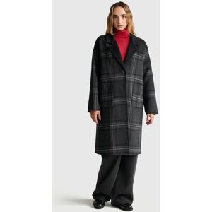 United Colors of Benetton Benetton, Reversible Wool Blend Coat, Dark Gray, Women United Colors of Benetton Benetton, Reversible Wool Blend Coat, Dark Gray, Women