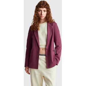 United Colors of Benetton Benetton, Blazer In Stretch Viscose Blend, Plum, Women United Colors of Benetton Benetton, Blazer In Stretch Viscose Blend, Plum, Women