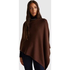 United Colors of Benetton Benetton, Cashmere Blend Poncho, Dark Brown, Women United Colors of Benetton Benetton, Cashmere Blend Poncho, Dark Brown, Women