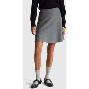 United Colors of Benetton Benetton, Knit Mini Skirt, Dark Gray, Women United Colors of Benetton Benetton, Knit Mini Skirt, Dark Gray, Women