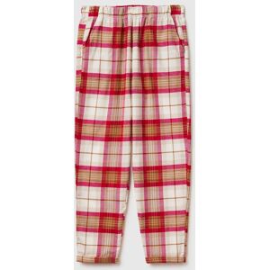 United Colors of Benetton Benetton, Christmas Tartan Flannel Trousers, Beige, Women United Colors of Benetton Benetton, Christmas Tartan Flannel Trousers, Beige, Women