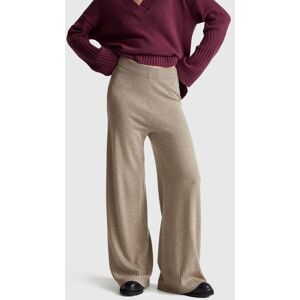 United Colors of Benetton Benetton, Beige Wide Trousers In Wool And Cashmere Blend, Beige, Women United Colors of Benetton Benetton, Beige Wide Trousers In Wool And Cashmere Blend, Beige, Women
