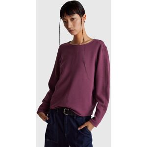 United Colors of Benetton Benetton, Stretch Modal T-shirt, Plum, Women United Colors of Benetton Benetton, Stretch Modal T-shirt, Plum, Women